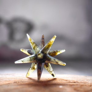 Large 12 Point Labradorite Merkaba Star Sacred Geometry Healing Chakra crystal 75 mm
