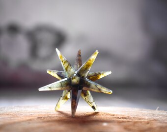 Large 12 Point Labradorite Merkaba Star Sacred Geometry Healing Chakra crystal 75 mm