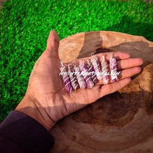 Amethyst Coil Shaped Pendant Wire Wrap : Choose How Many (&#39;AAA&#39; Quality, Amethyst Jewelry, Crystal Pendant, Necklace),  Amethyst Necklace