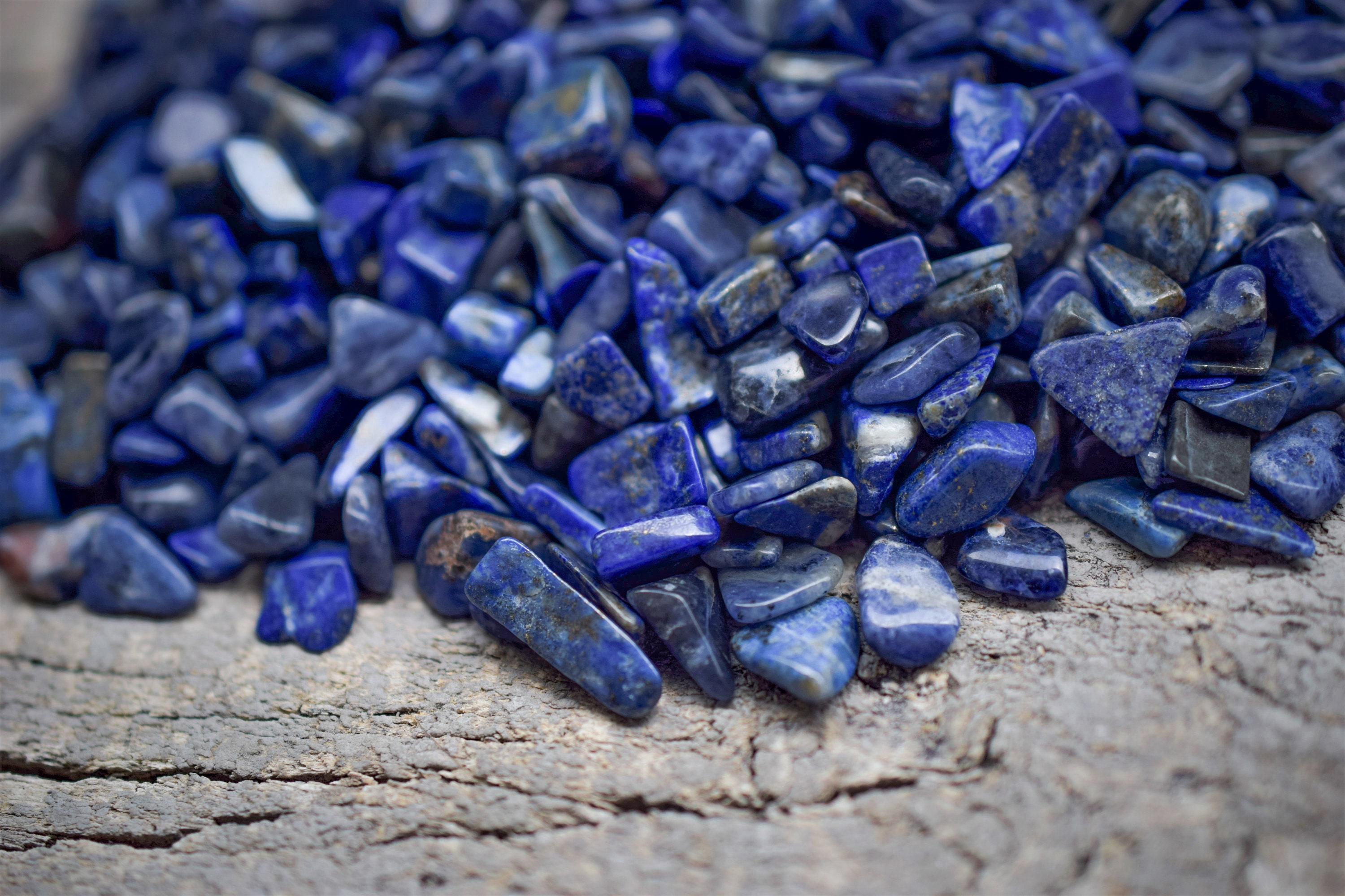 Grade A++ Lapis lazuli Semi Tumbled Gemstone Mini Chips 6 - 18 mm, Polished Tiny Lapis lazuli Crystal Chips, Wholesale Bulk Lot