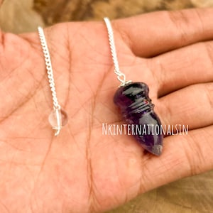 Large Amethyst Crystal Pendulum - Dowsing Healing, Gift for her