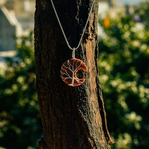 Sunstone Crescent Moon ketting, draad verpakte halve maan, gouden steen ketting, sterling zilveren ketting, sunstone edelsteen ketting,