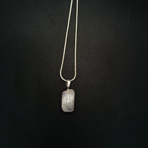 Raw Clear Quartz point w/ metal chain - clear quartz crystal - clear quartz necklace - clear quartz pendant - healing crystals and stones