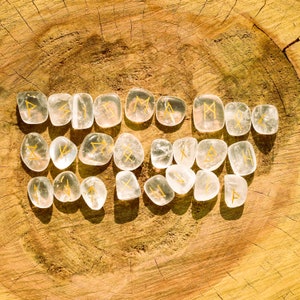 Ensemble de pierre runique de quartz clair, Ancien Futhark, Symbole des alphabets runiques Reiki Healing Crystal, cadeau de méditation