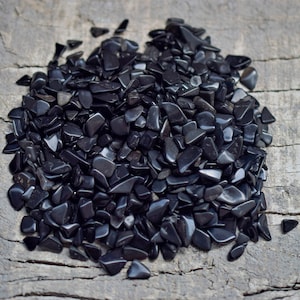 Obsidian Crystal Chips | Obsidian Mini Stones | 5-8mm Obsidian Roller Ball Crystals | Crystal Healing Chips, Positive Vibes, Protection