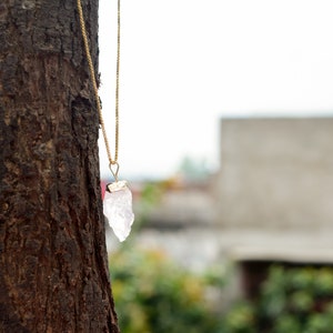 Quartz Point Necklace, Clear Quartz Necklace