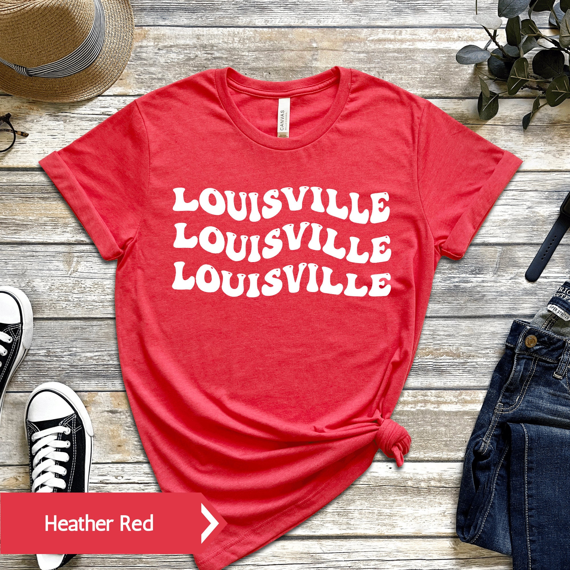 Starter Mens Louisville Cardinals Graphic T-Shirt, Red, Large