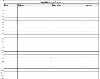 Monthly Income Template, Simple Finance, Personal Finance, Budget Tracker, Google Sheet, Budget Template, Money, Income spreadsheet, Expense