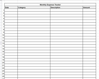 Monthly Expense, Tracker, Expense Report, Google Sheet, Spending Template, Personal Finance, Budget Planner, Finance Template, Money, Income