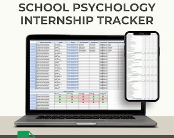 School Psychology Internship Job Tracker Spreadsheet Teacher Practicum Interview Tracking Google Sheet Psychology Clinical Excel Spreadsheet