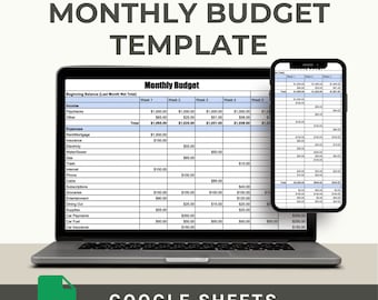 Monthly Budget Planner Spreadsheet Excel Paycheck Budget Google Sheet Family Bill Tracker Expense and Income Debt Payoff Bill Organizer