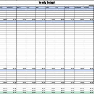 Annual Budget Planner, Finance Template, Annual Tracker, Month Budget, Yearly Budget, Finance Spreadsheet, Money Sheet, Weekly Invoice Money