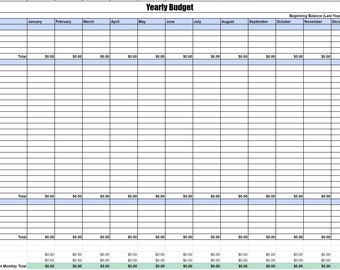 Annual Budget Planner, Finance Template, Annual Tracker, Month Budget, Yearly Budget, Finance Spreadsheet, Money Sheet, Weekly Invoice Money