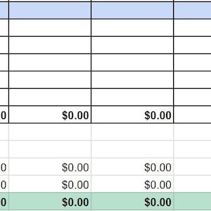 May include: A spreadsheet with a table showing savings and investments. The table includes categories such as savings, retirement accounts, investments, sinking fund, and other. The table also includes columns for each month of the year. The spreadsheet shows a total of &pound;50.00 for the net monthly total.