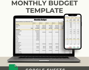 Monthly Budget Planner Spreadsheet Excel Paycheck Budget Google Sheet Family Bill Tracker Expense and Income Debt Payoff Bill Organizer