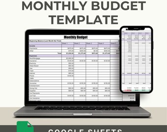 Monthly Budget Planner Spreadsheet Excel Paycheck Budget Google Sheet Family Bill Tracker Expense and Income Debt Payoff Bill Organizer