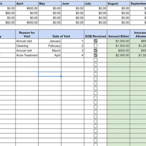 Arztkostentracker, Monatliche Kosten, Jährliche Tabelle, Versicherung, Monatliches Budget, Jährliche Tabelle, Buch, und