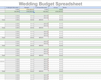 wedding budget spreadsheet bridal expense tracker google sheets & excel template wedding planner checklist instant download