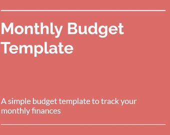 Editable Monthly Budget Template Google Sheets, Track Income & Expenses, Simple Budget Planner, Save Money Spreadsheet