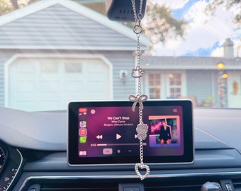 Back in stock - Hello Kitty Car Charmie | Kitty Car Charm | Rearview Mirror Decor | Mirror Hanger | Car ornament | Hello Kitty Car Decor