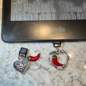 Spicy Reader Kindle Charms | USB C Charms | IPhone Charms | Smut Kindle Charm | Bookish Gift | Kindle Accessory | Dust Charm