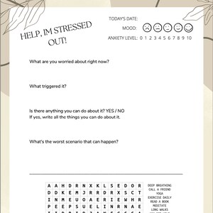 Stressed Out Activity Page