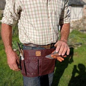 Garden Tool Belt, toolbelt, workbelt, waxed canvas, Eco-Friendly, Gardening Accessories, Planting Tools, Garden Storage, Utility Belt bild 4