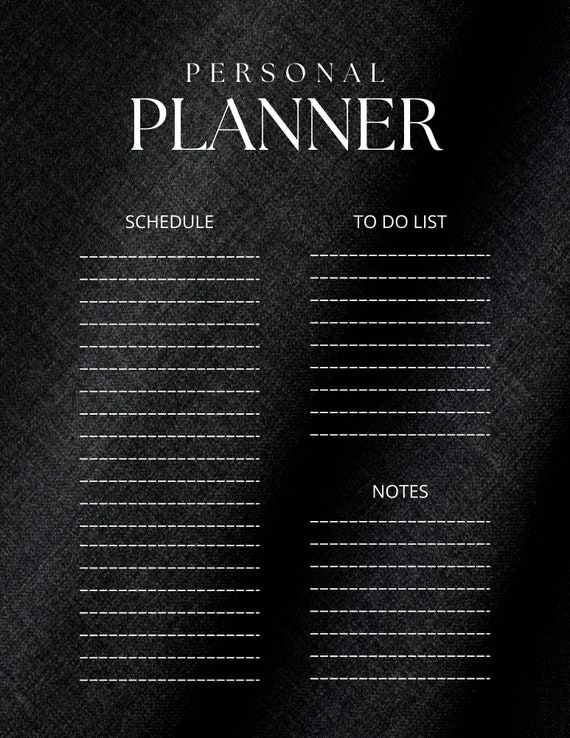 Printable Personal Planner Inserts - Etsy