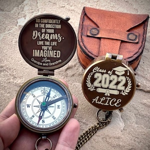 Personalised Graduation Gift Compass, Class of 2023 Gift, Grad Gifts Compass, Graduation Present, Gift For Son, gift for Daughter, adventure