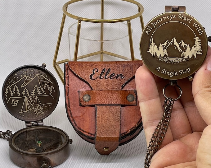 Personalised Brass Compass, Wedding gift, Anniversary Gift men, gift for husband, Gift for Boyfriend, Gift for Dad, Father's Day Gift