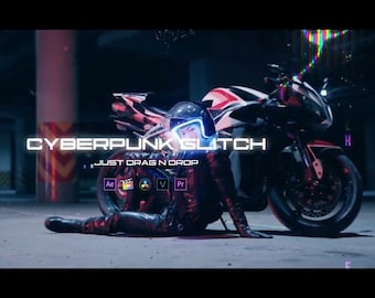 Cyberpunk Footage .mov Animated 54 contiene un conjunto de elementos superpuestos.  pack para Youtube Blog Vlog Overlay for Intro Videos Digital