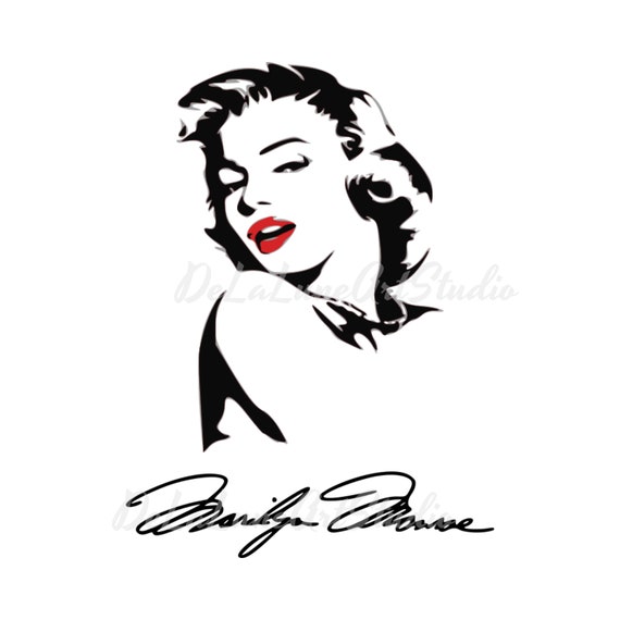 Beautiful Silhouette Marilyn Monroe Digital - Etsy