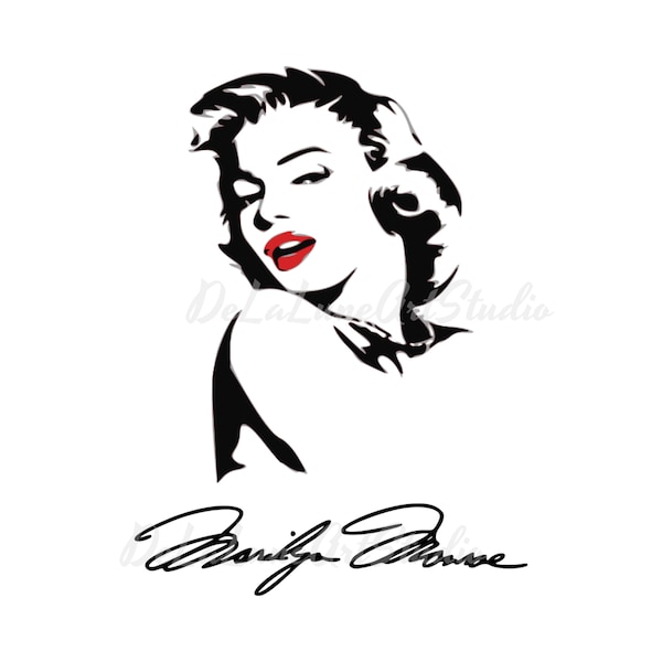 Beautiful Silhouette Marilyn Monroe, Digital