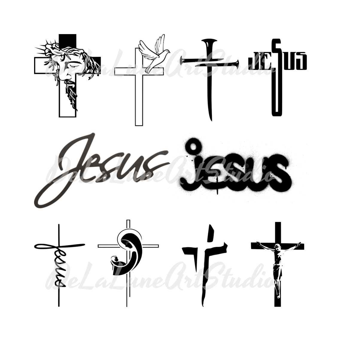Jesus Cross Svg, Jesus Svg, Cross Svg, Crucifix Svg, Religious Svg