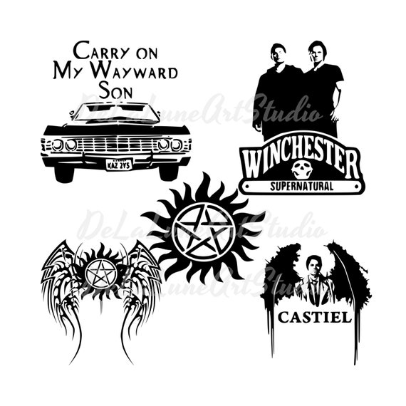 Supernatural Svg Bundle Winchester Brothers Svg Supernatural Etsy