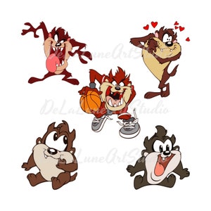 Tasmanian Devil Svg, clipart, cricut, Svg, Png, Dxf, Pdf, Jpg, descargas digitales