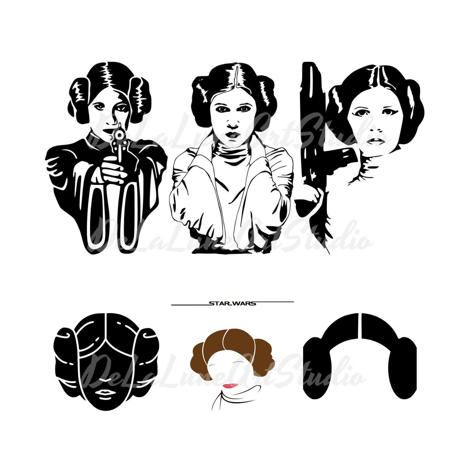 Princess Leia Silhouette, Artist Silhouettes, Celebrity Silhouette ...
