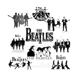 The Beatles SVG, Rock Band, Rock Band Logo, Musician Group, SVG File For Cricut, Beatles Bundle, Svg Pdf Eps Dxf Png Files