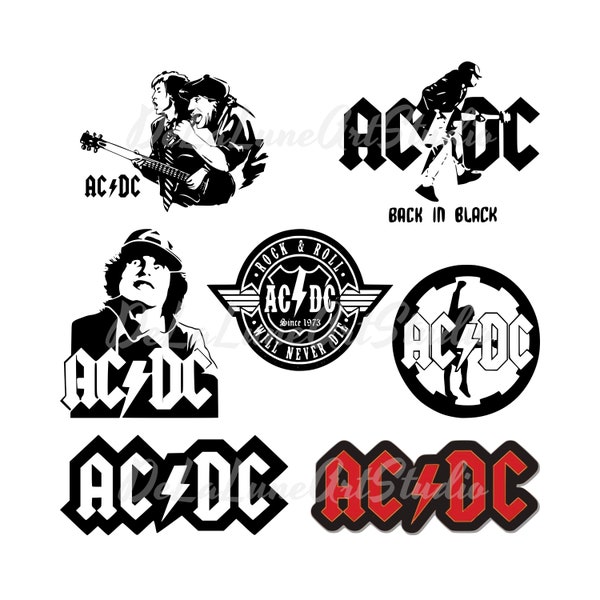 AC/DC svg ACDC svg ac dc svg Cut File Cricut svg png