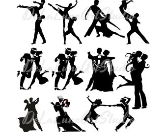 Dance SVG Cut File for Cricut, Dancers Svg, Dancer Silhouettes svg, Dance Team Svg, Dancer Clipart, Instant Download Dance Silhouette SVG