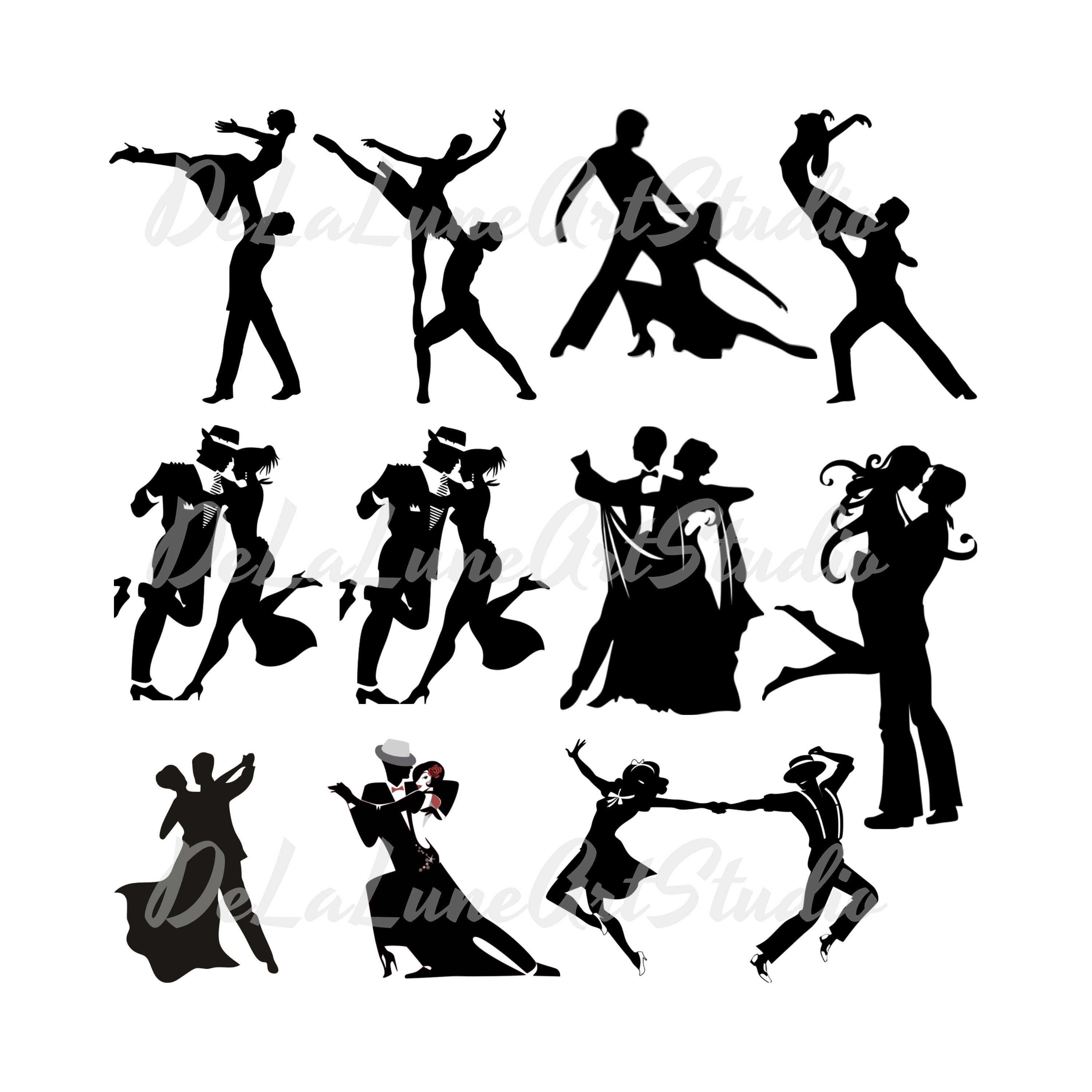 Dance SVG Cut File for Cricut, Dancers Svg, Dancer Silhouettes Svg