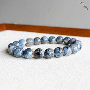 10mm Blue Pietersite Bracelet| Natural Grade AAAA+ Pietersite Stone| Namibian Pietersite| Rare Pietersite Stones| Men&#39;s Beads Bracelets