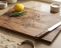 Personalized Walnut Cutting Board, Custom Wedding Gift, Engraved Couples Name, Bridal Shower