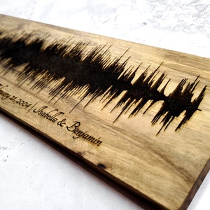 Soundwave Art | Voice Recording Gift,  Wall Art Wood | Waveform Art | Visual Represention of Sound