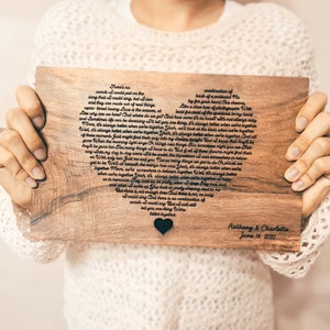Hochzeitsliedtext, Hochzeitsliedtext, erster Tanztext, Holzjubiläum, Hochzeitsgeschenk, Jahrestagsgeschenk