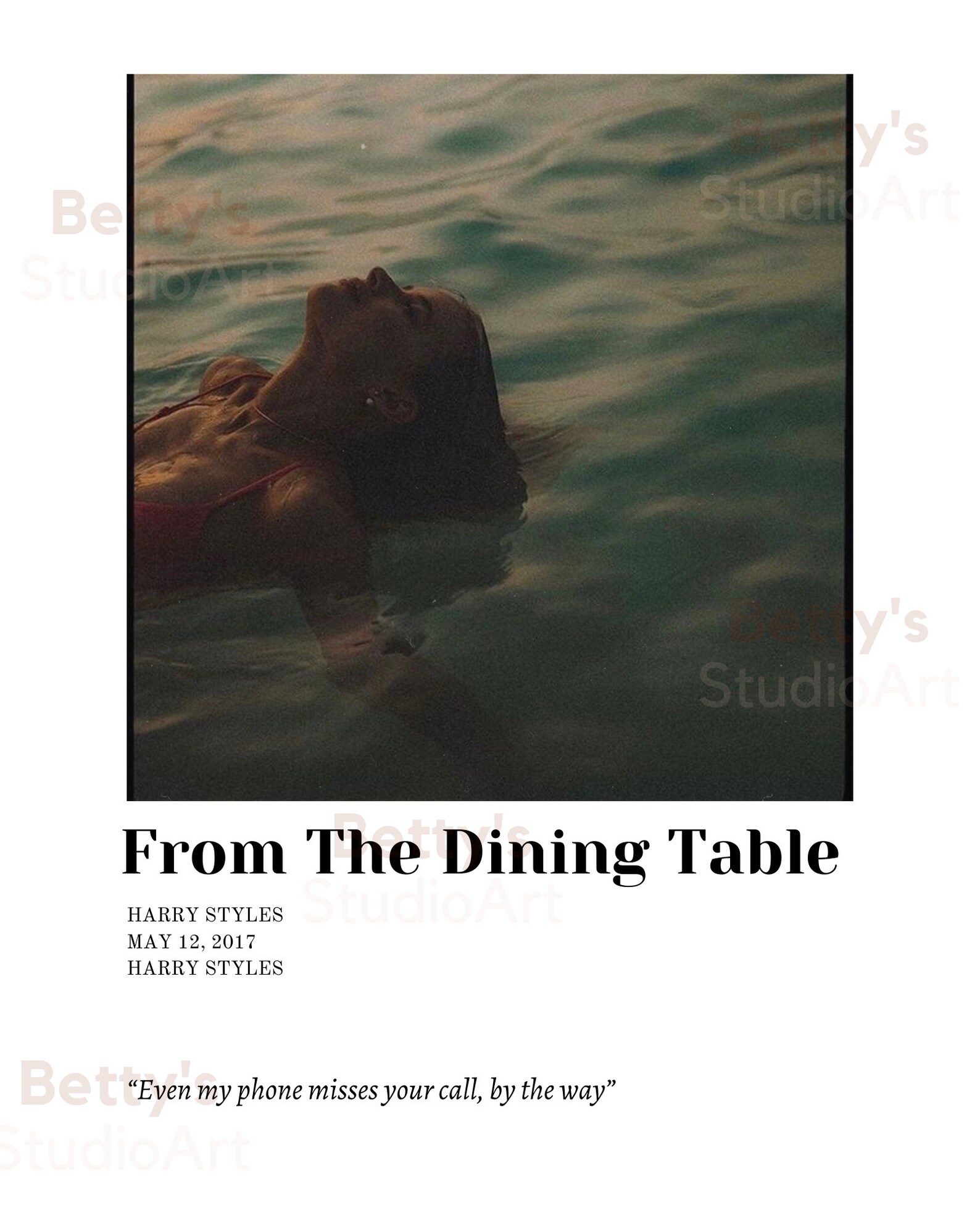 From the Dining Table Harry Styles Harry Styles Inspired Wall Art Harry