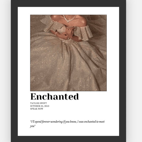 Enchanted | Speak Now | Taylor Swift Inspired Wall Art- Taylor Swift Inspired Series (Digital Download)