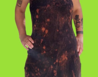 Bleached Strappy Mini Dress – Handmade Upcycled Dress / Grunge Look | Bleach Pattern | Handmade Berlin | Tie Dye DIY | Short Bleach Dress