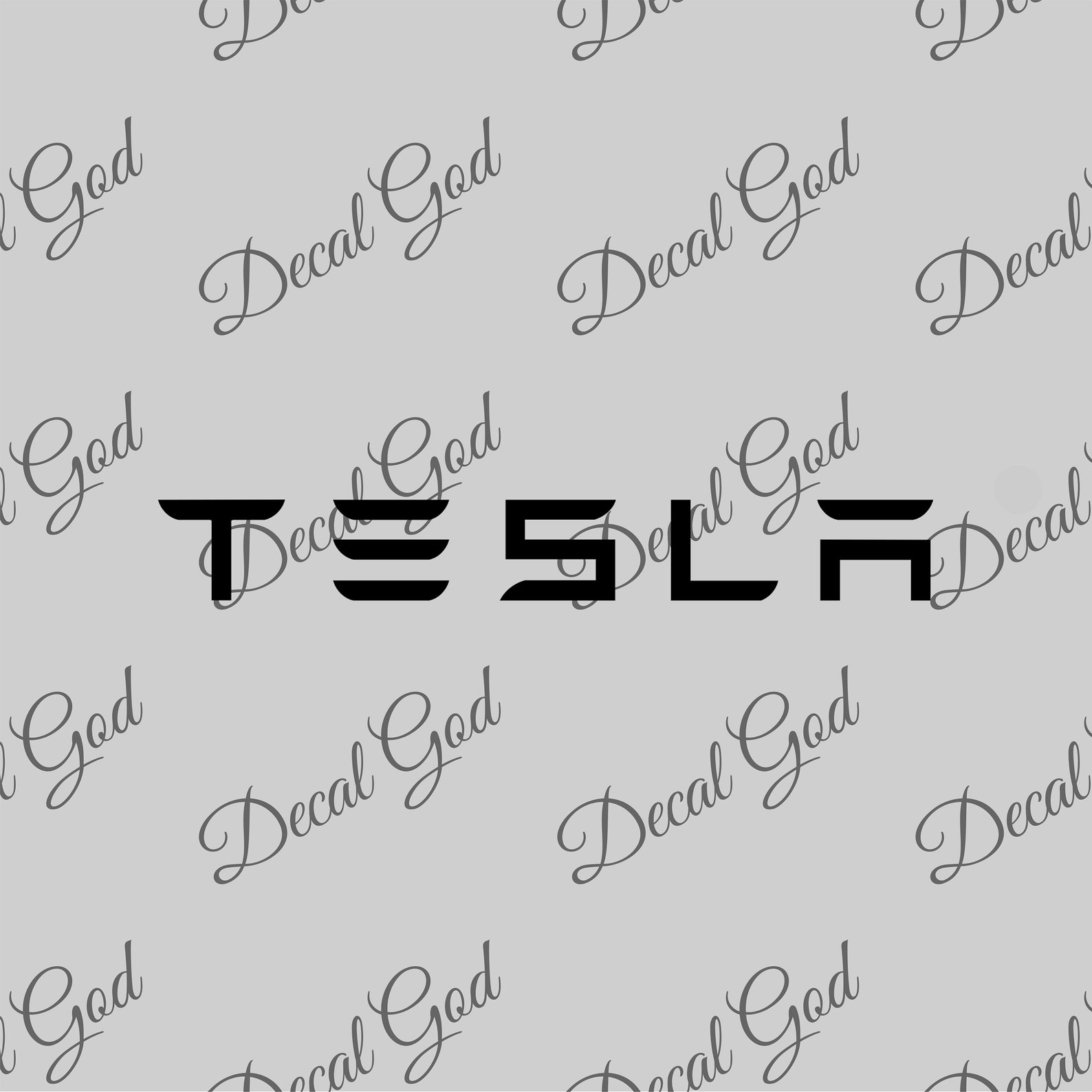 Tesla Emblem Logo Vinyl Decal Sticker Etsy