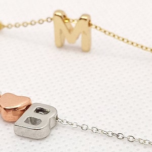 Initialhalsband, 18k guldfyllt eller 925 silver, fin 3D-bokstavskedja, namn, liten initial, personlig, berlock, monogram
